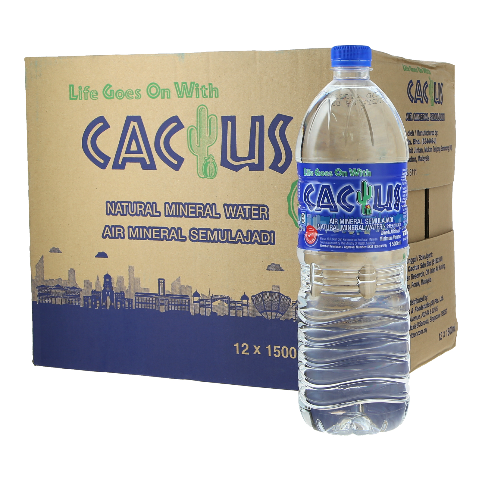 Cactus Brand – Natural Mineral Water 1.5Lx12 – Yee Lee | Oils & Foodstuffs