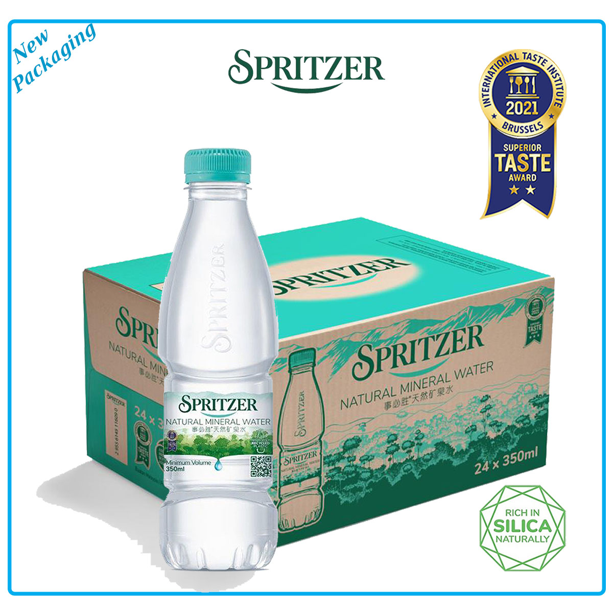 Spritzer Brand – Natural Mineral Water 350ml X 24 🌟NewPackaging – Yee Lee  | Oils & Foodstuffs