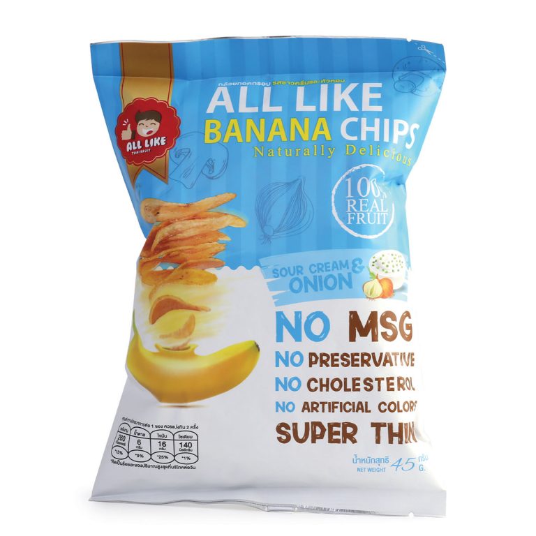 ALL LIKE Banana 🍌Chips Sour Cream & Onion 45g ⚡Promo Yee Lee Oils