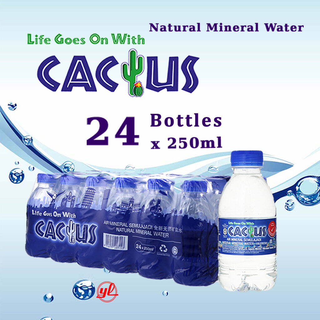 Cactus Brand – Natural Mineral Water 250ml x 24 [Mini Pocket Bottle) 🌟 ...